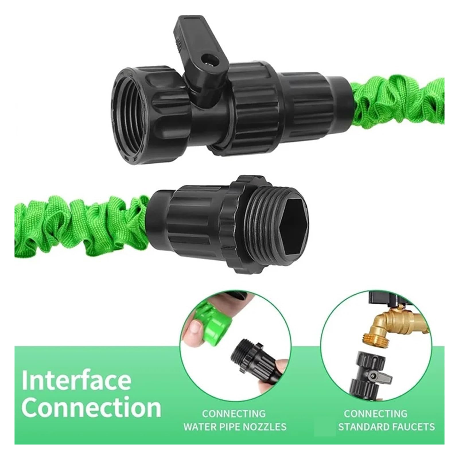 Juego de mangueras de jardín extensibles Pistola de limpieza a alta presión for manguera de jardín, modo de tuberías de agua mágicas for el hogar, herramienta de lavado de autos con pulverización de a
