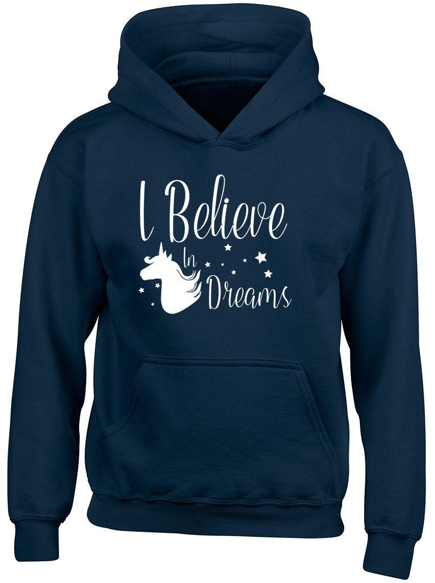 Shopagift I Believe in Dreams Unicorn Kids Childrens Hooded Top Hoodie