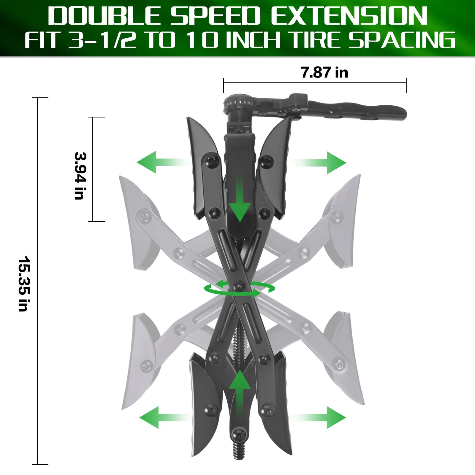JOOLESER XChock Wheel Stabilizer, Scissor Tire Locking