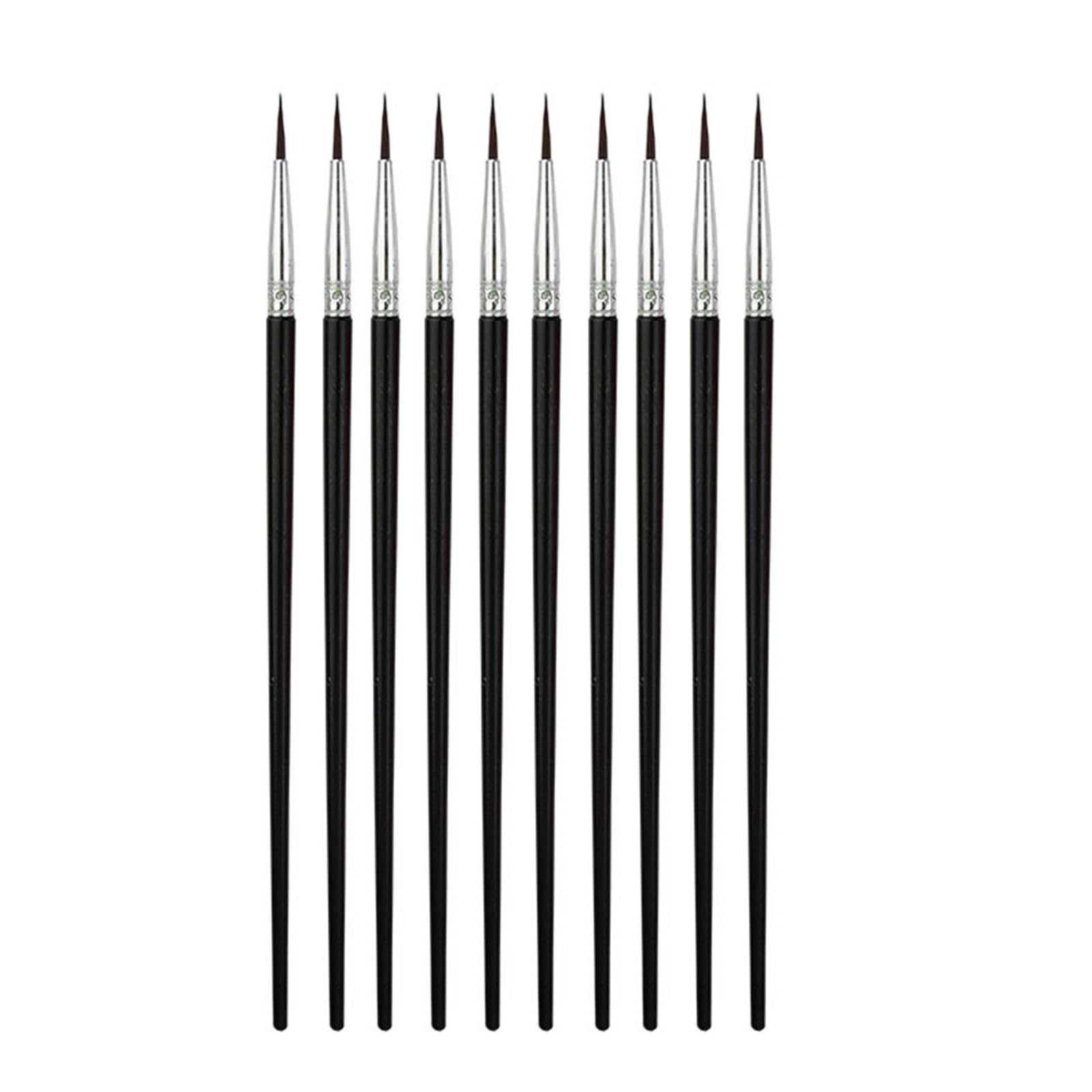 Hand Painted Brush Nylon Hair Artist Acrylic Art Paint Brushes 10 Pieces Sets, Fine Tip Set for Watercolor Nylon Hair Watercolor Paintbrush Oil Painting Brushes Acrylic