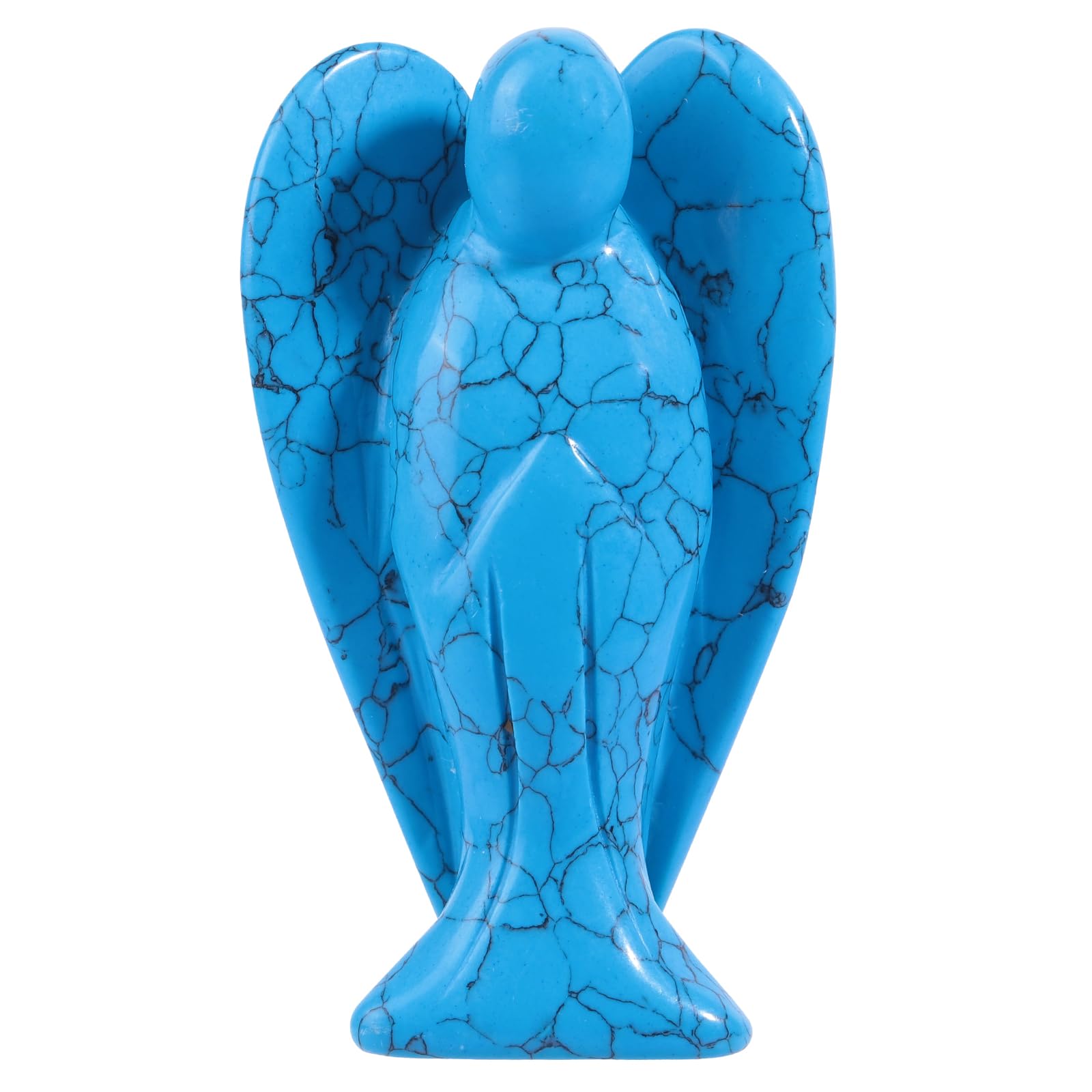 Ange Gardien en Cristal Blue Howlite Turquoise | Figurine de Guérison Sculptée 7,6 cm
