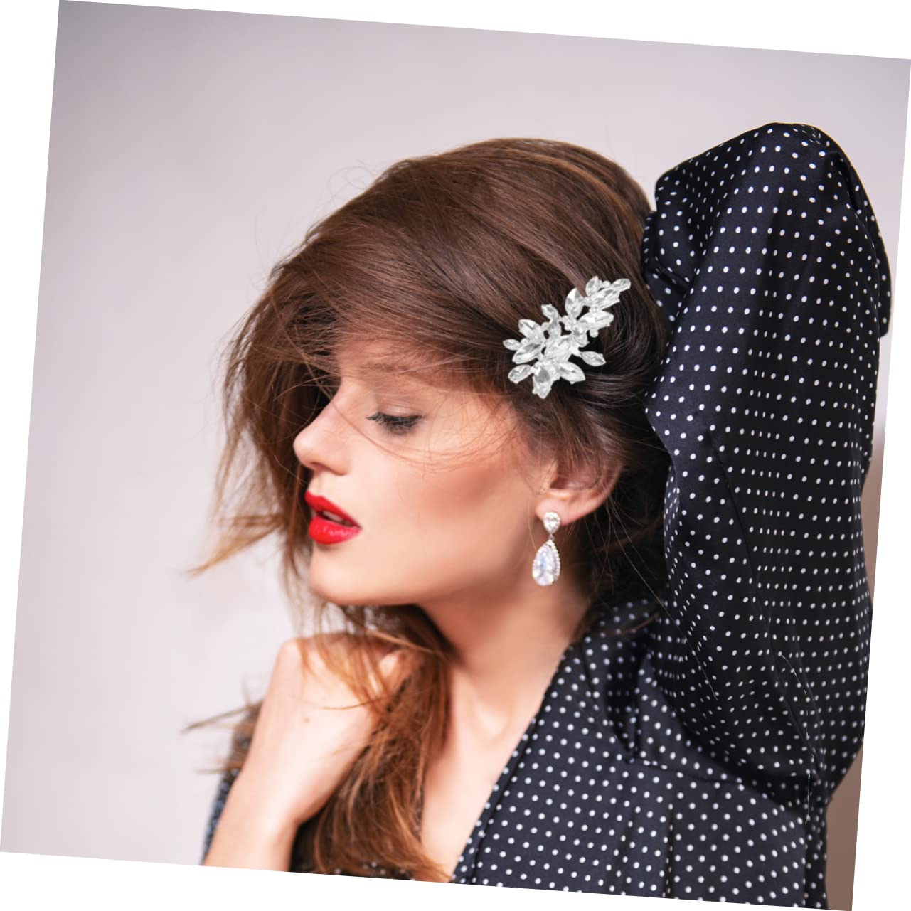 FRCOLOR 6 Piezas Pasador De Moda Pinzas Para El Cabello De Metal Pasador De Pelo De Anchos Sombreros De Hojas De Boda Pinza De Pelo Metálica Accesorios Para El Cabello Lámina Novia