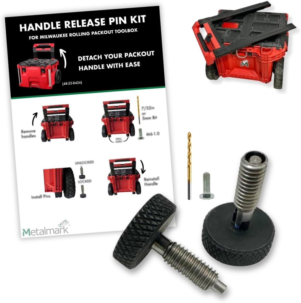 Milwaukee Packout Handle Release Pins | Milwaukee Packout Handle Quick Release Pins | Packout Handle Removal Kit | Milwaukee Packout Handle Pins | Milwaukee Packout Handle Mods | Packout Pins