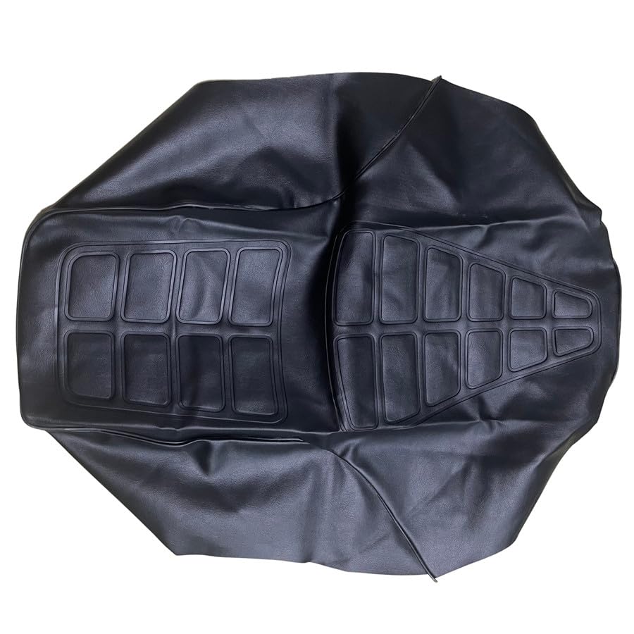 Housse de coussin moto en PU noir premium pour selle plate GN250
