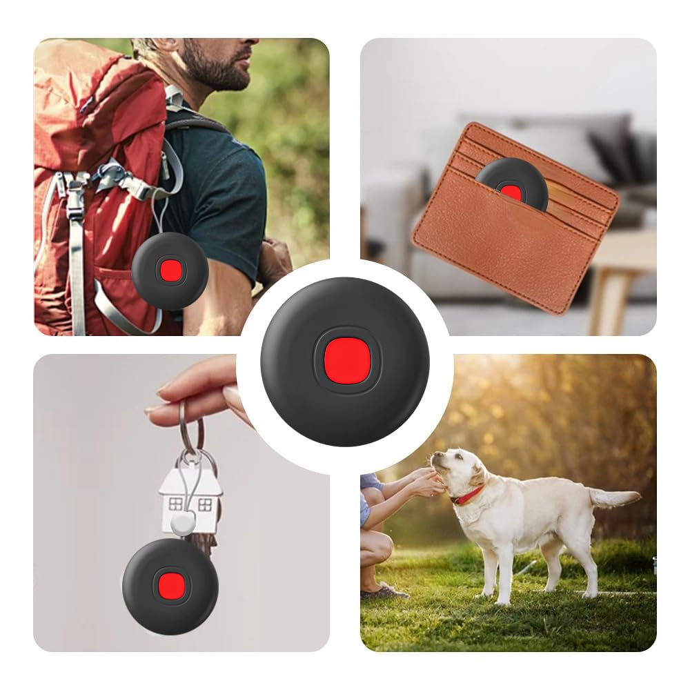 Lot de 4 étiquettes de suivi d'air intelligentes, étanche IP68, traqueur de bagages Bluetooth fonctionne avec l'application Apple Find My (iOS uniquement), localisateur de clés et localisateur