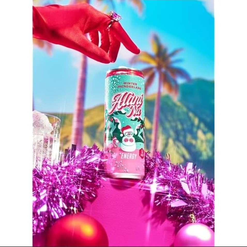 Alani Winter Wonderland Sugar Free, Low Calorie Energy Drinks, 12 Fl Oz Cans, 6 Pack