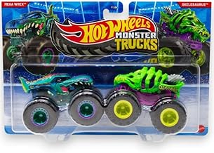 Hot Wheels Mega Wrex Vs Skelesaurus Demolition Doubles Monster Trucks 2026 1:64 Scale 3+ Ages - Multicolor
