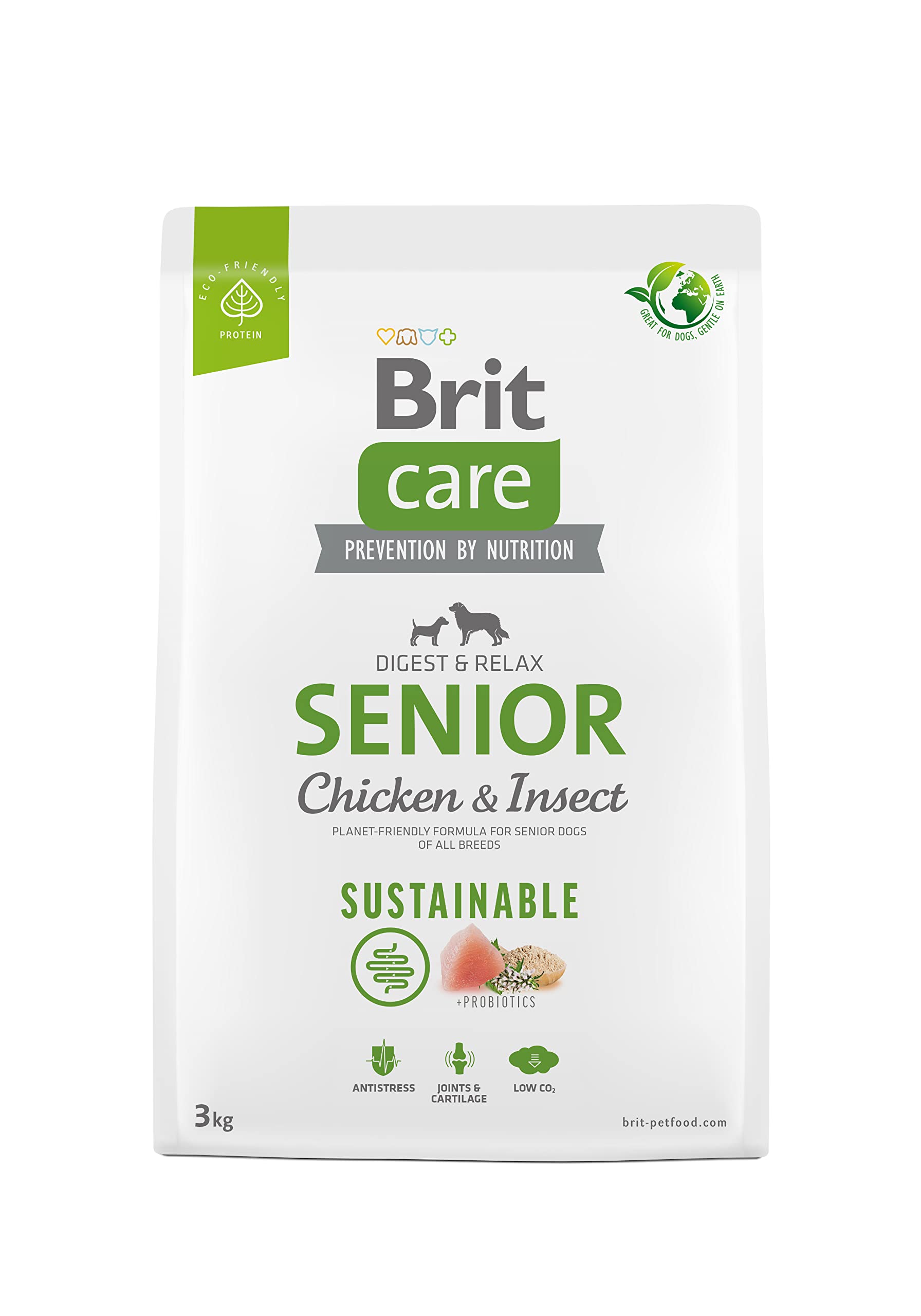Brit Care Dog Sustainable Senior Chicken & Insect - Seco Dog Food - 12 kg