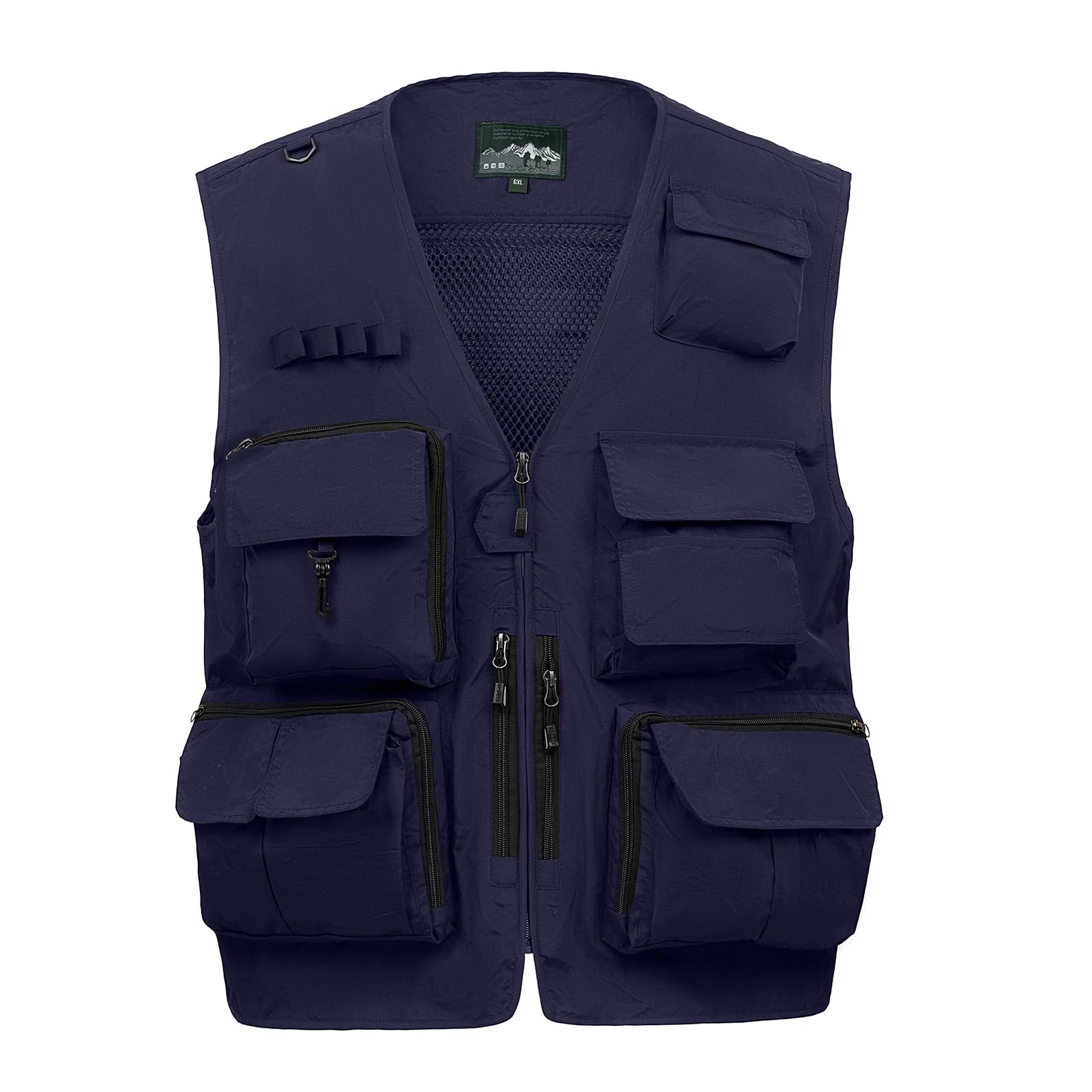 AOTORR Mens Outdoor Work Safari Cargo Photo Travel Fishing Vests for Men with Multi-pockets