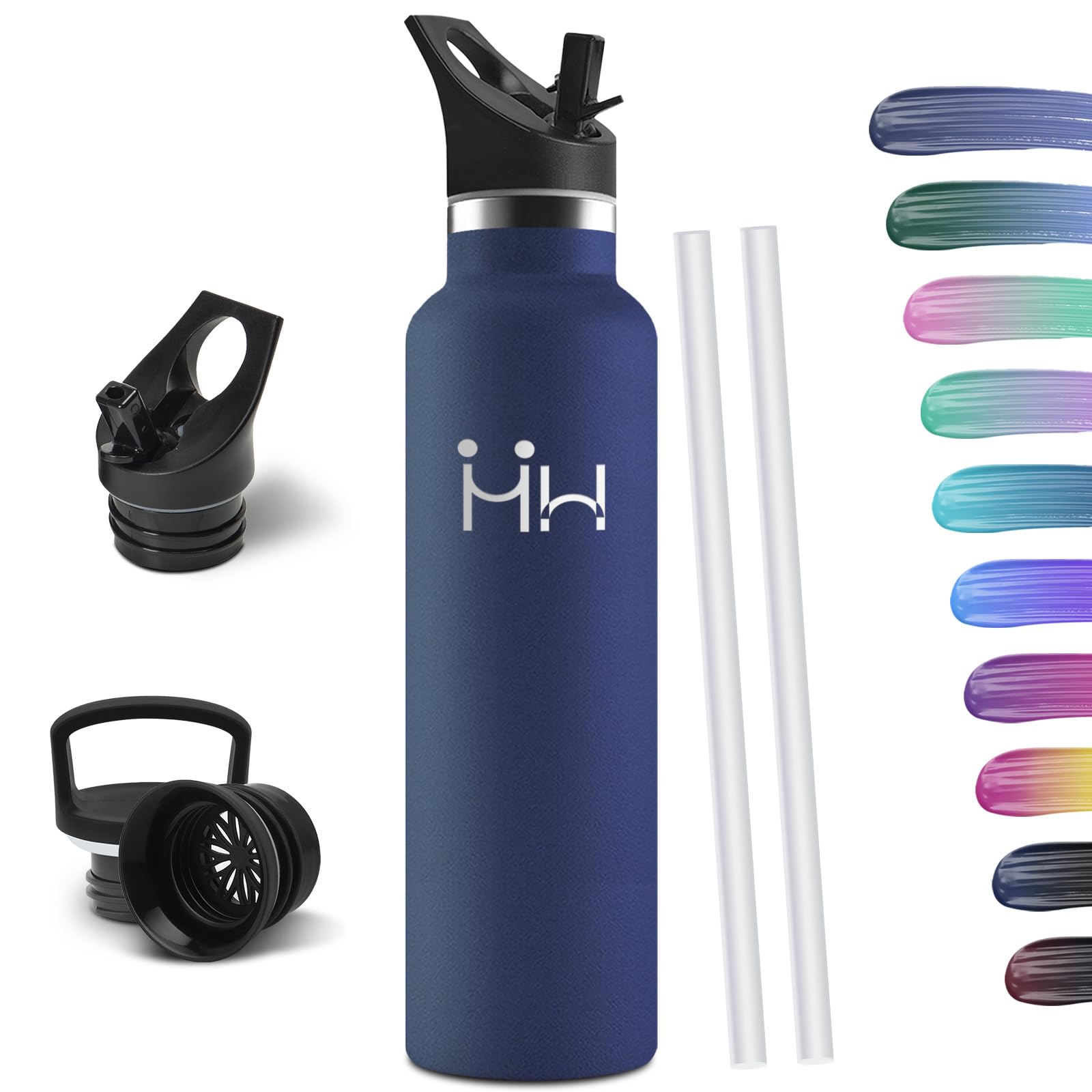 HoneyHolly Stainless Steel Water Bottle, 1000 ml Reusable BPA Free, Thermal Water Bottle, Water Bottle, Double Wall Vacuum Insulation, Thermos, Canteen for Adults, Sport