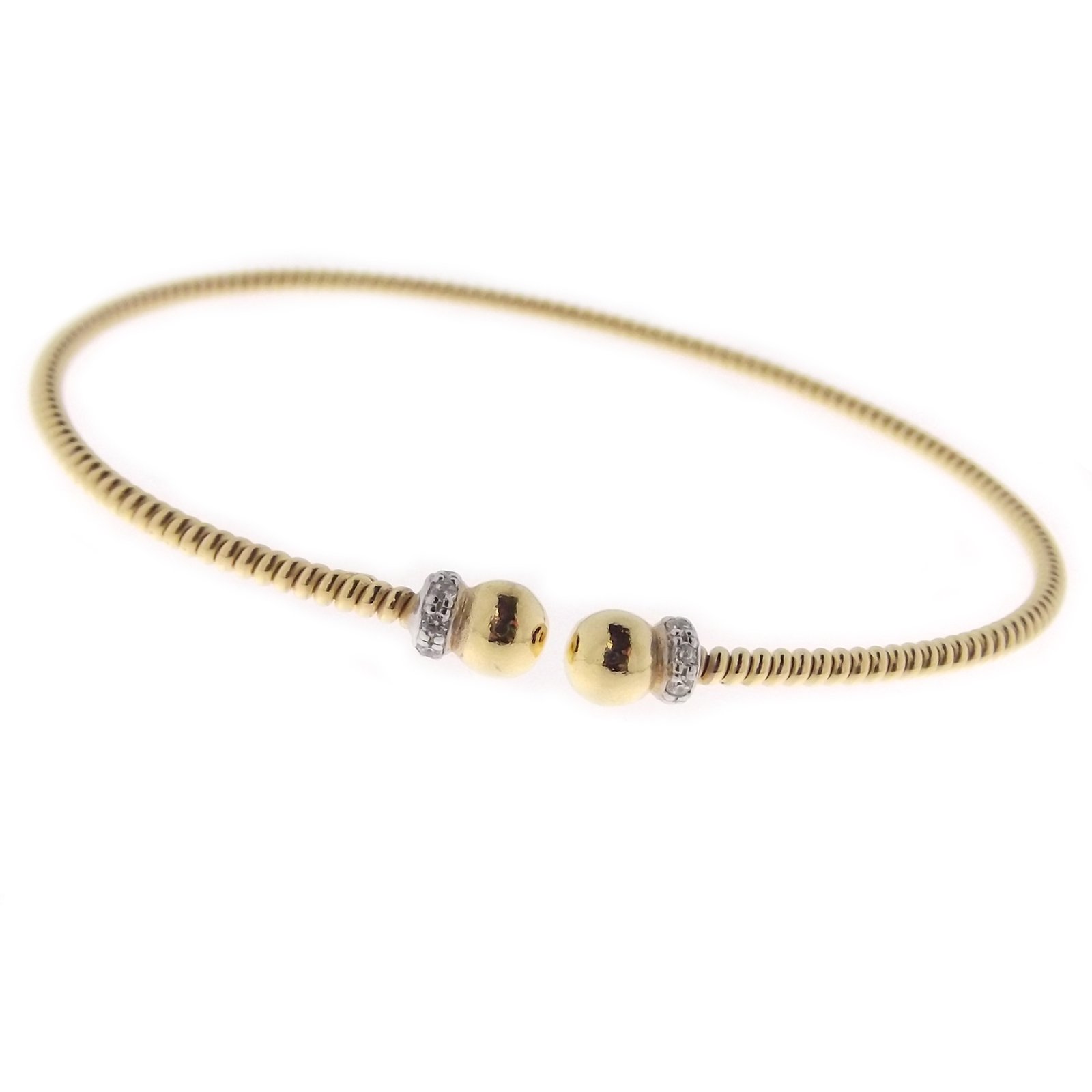 Pulsera Rígido Cartier a aro de mujer de plata 925 con Circonita