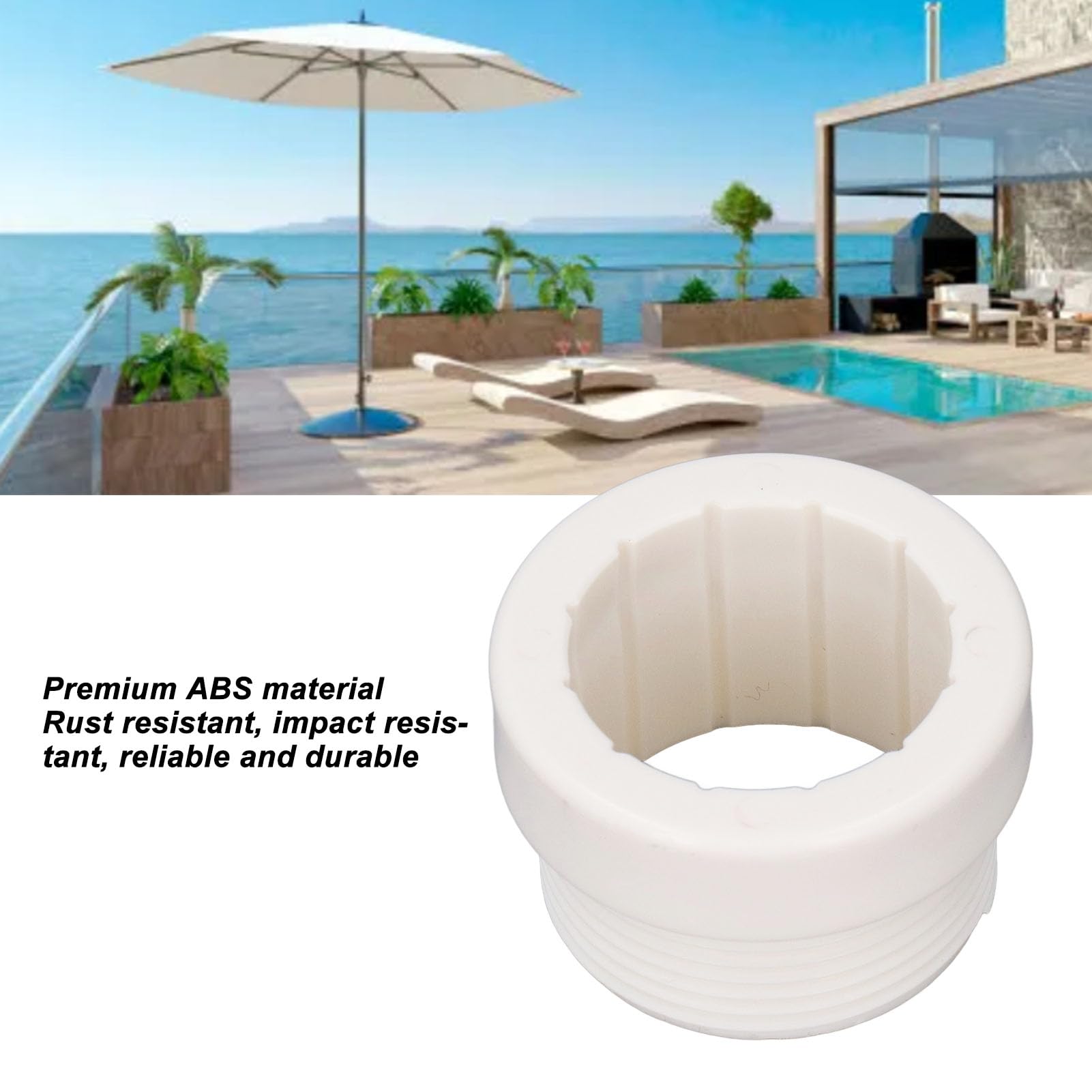 4 Adattatori Stabilizzatori Per Ombrellone Da Piscina Con Manicotti Adattatori Filettati~p139773281