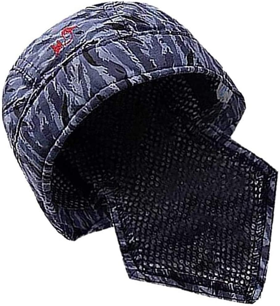Welding Welder Protective Hat Cap Scarf Welder Flame Retardant Cotton Helmet, 1pcs (HGFS)