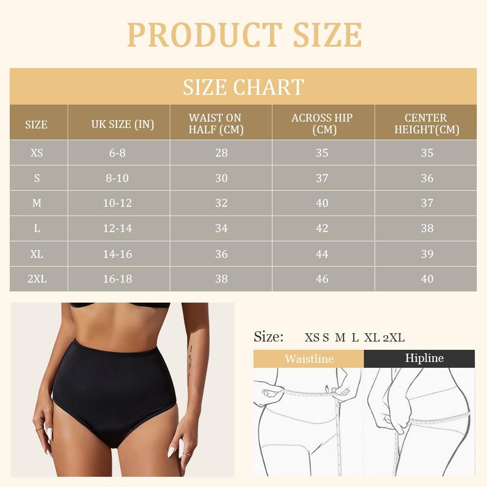 flintronic Spodnie bikini z okresami, S, czarny, S