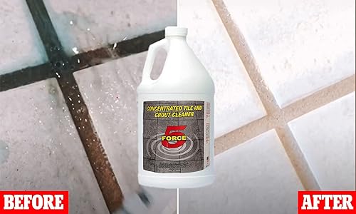Miniatura 4 de Force 5 Limpiador de azulejos y lechadas, 1 galón, elimina las manchas difíciles de la suciedad causada por el moho del moho y las manchas de agua