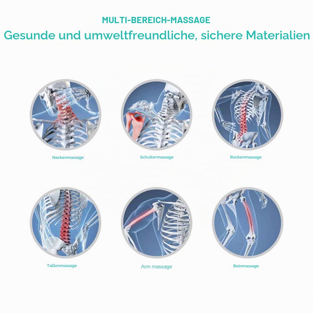 zhoul Multifunktionaler Magnet Muskelmassage Roller Rücken Schulter Muskelentlastung Akupressur Roller Massagegerät