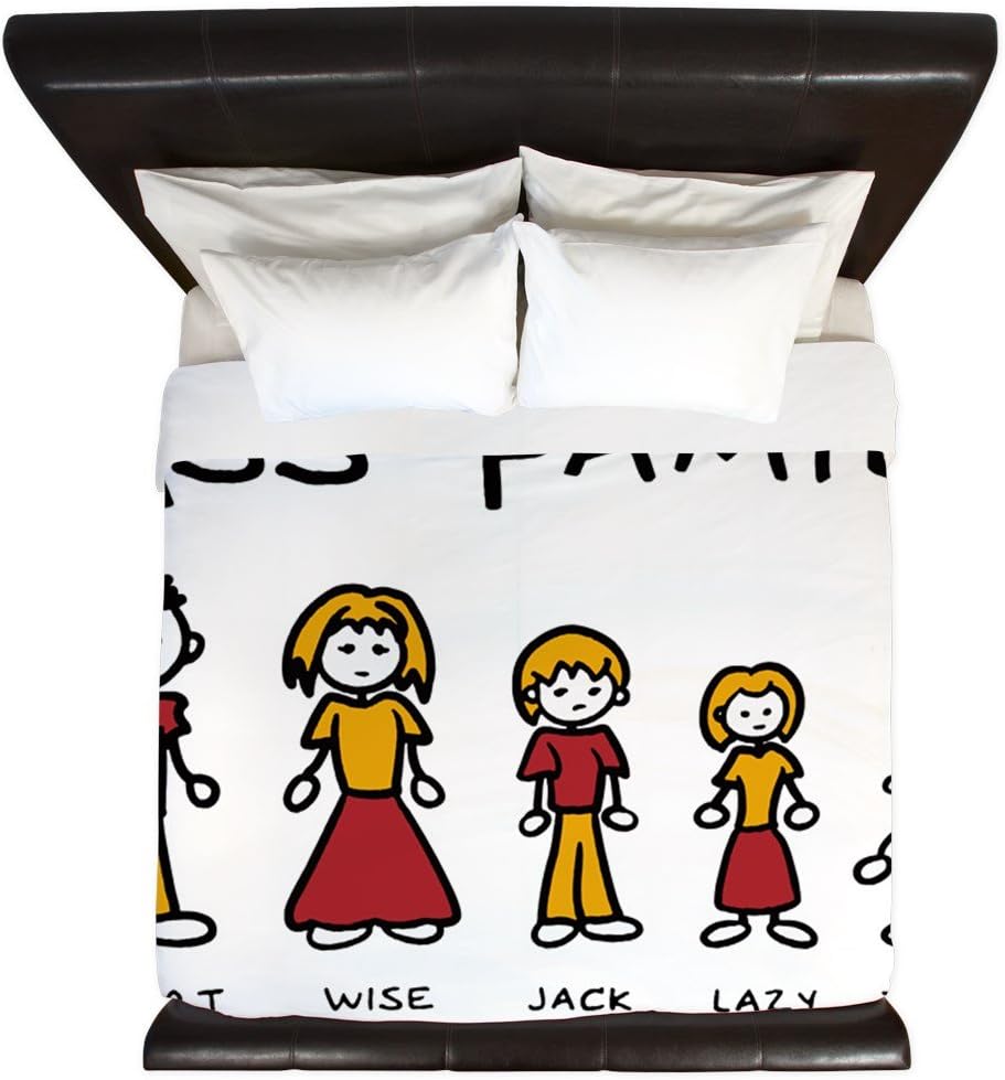 King Duvet Cover Ass Family Smart Wise Jack Lazy Dumb