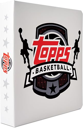 Topps Carpeta de baloncesto  Carpeta de 9 bolsillos, material duradero de alta calidad, 35 páginas de carga superior, capacidad de 450 tarjetas,