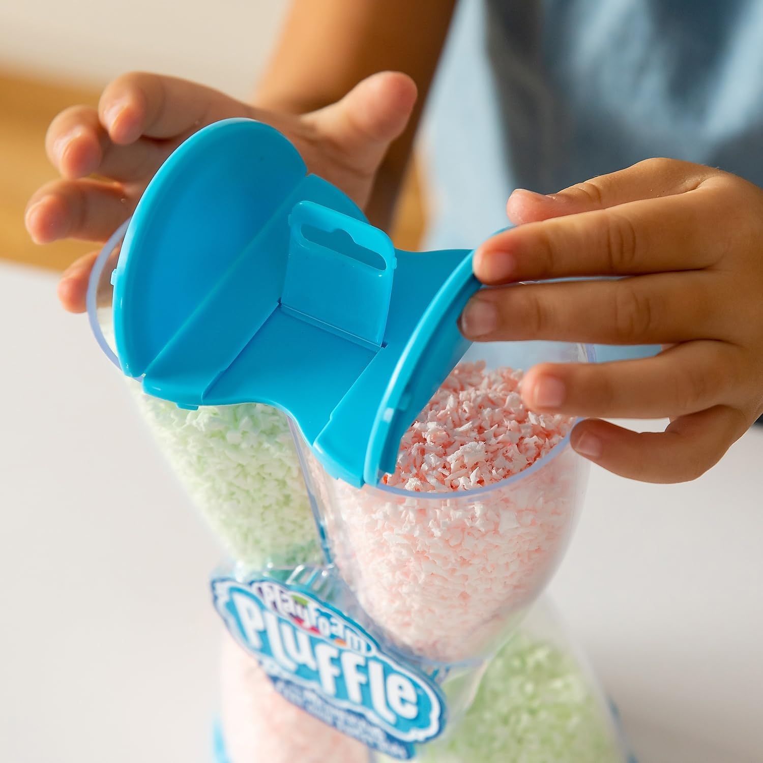 Educational Insights Pluffle® Glow-in-the-Dark - Sensory Bin Foam Set, No Mess Alternative to Sand Toys & Slime for Toddlers at Home or in the Classroom, Fun Sensory Table Filler, Gift for Ages 3+