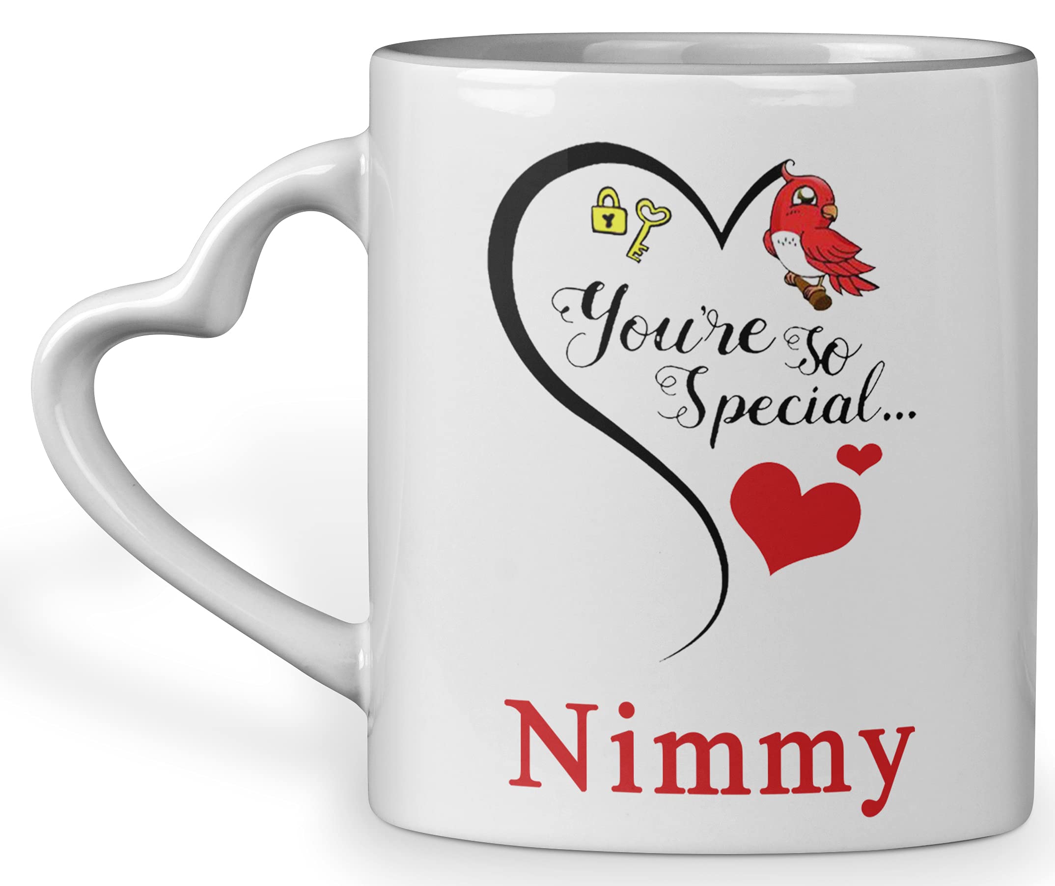 You are So Special Nimmy Heart Handle Mug , I Love You Nimmy , Nimmy Name Mug ,Valentine's Day , Anniversary Gift , Happy Birthday Gift , Rakhi Mug , Wife ,Sister ,Ceramic Coffee Mug 325ml
