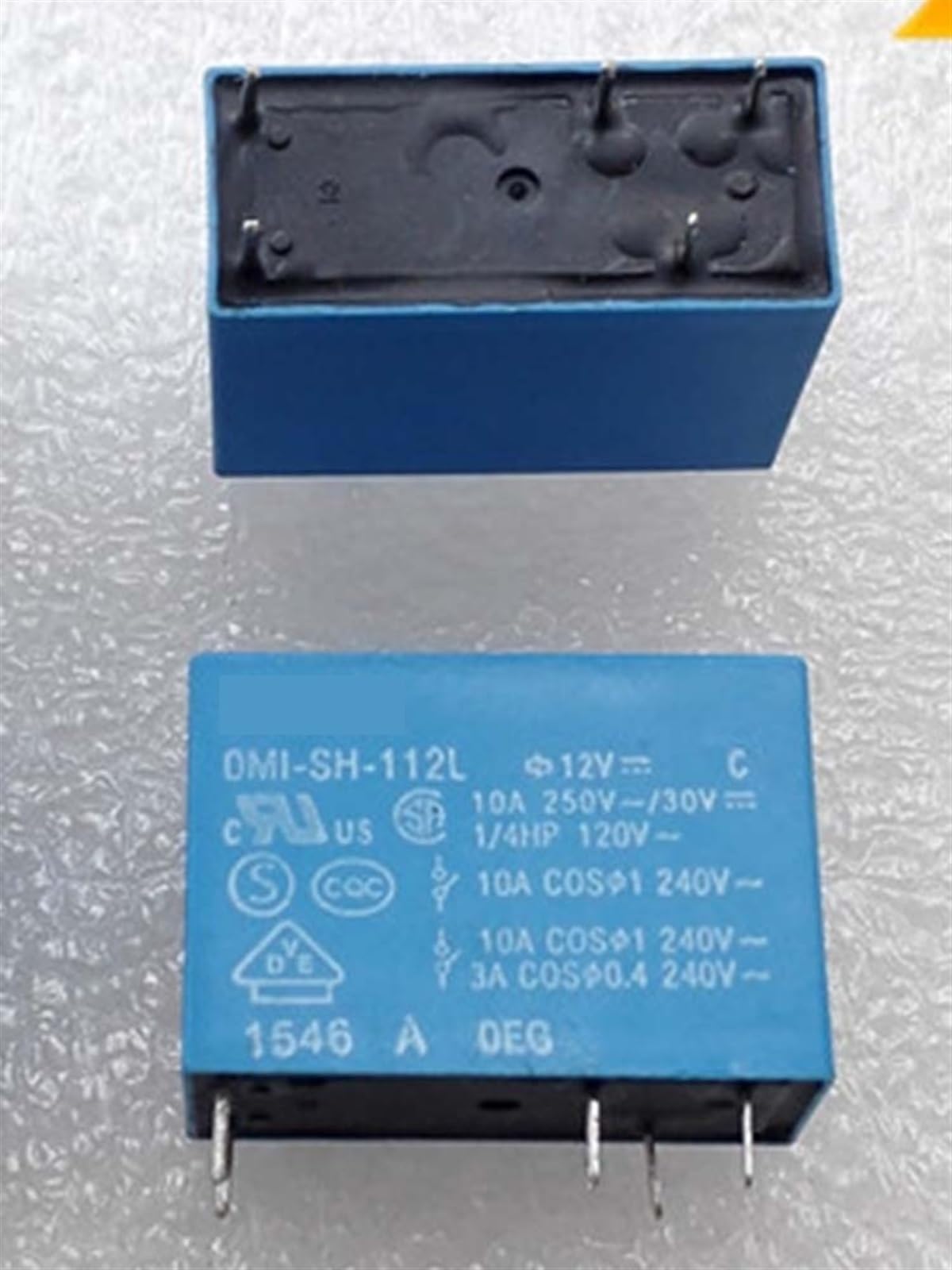 GJZIFGFWQ 12V Relay OMI-SH-112L 12VDC 10A(2 PCS)
