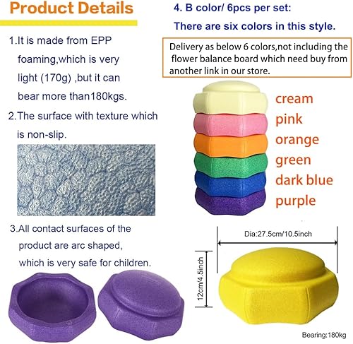 Miniatura 7 de Balance Stepping Stones for Kids, Toddler Stepping Stones,Stepping Stones for Toddlers,Sensory Stepping Stones,and Also a Balance Board for Kids and