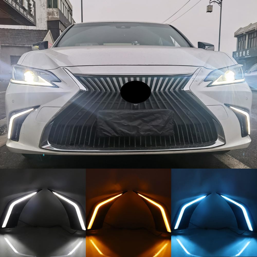 レクサス ES LEDデイタイムランニングライト Amazon.com: BAKUGO 2Pcs LED Daytime Running Light Fog Lamp DRL