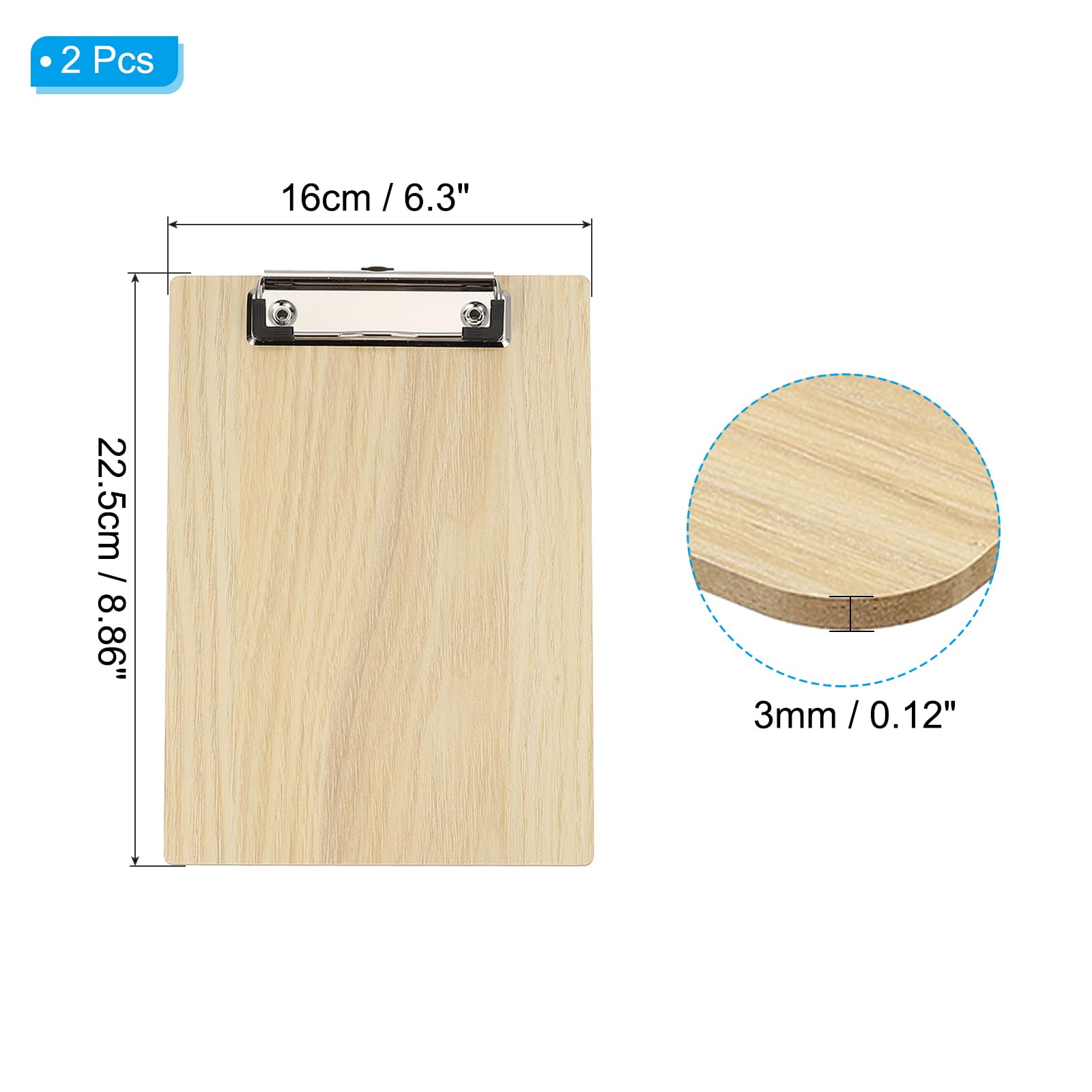 PATIKIL Wooden Clipboard for 5.83 x 8.27 Inch Paper - Image 2