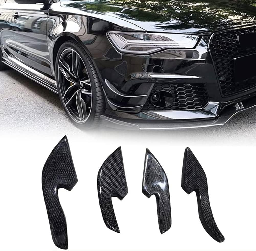 Carbon Fiber Front Bumper Splitter for Audi RS6 RS7 2012-2015 Add on Style Front Bumper Lip Splitter Fins Factory Outlet