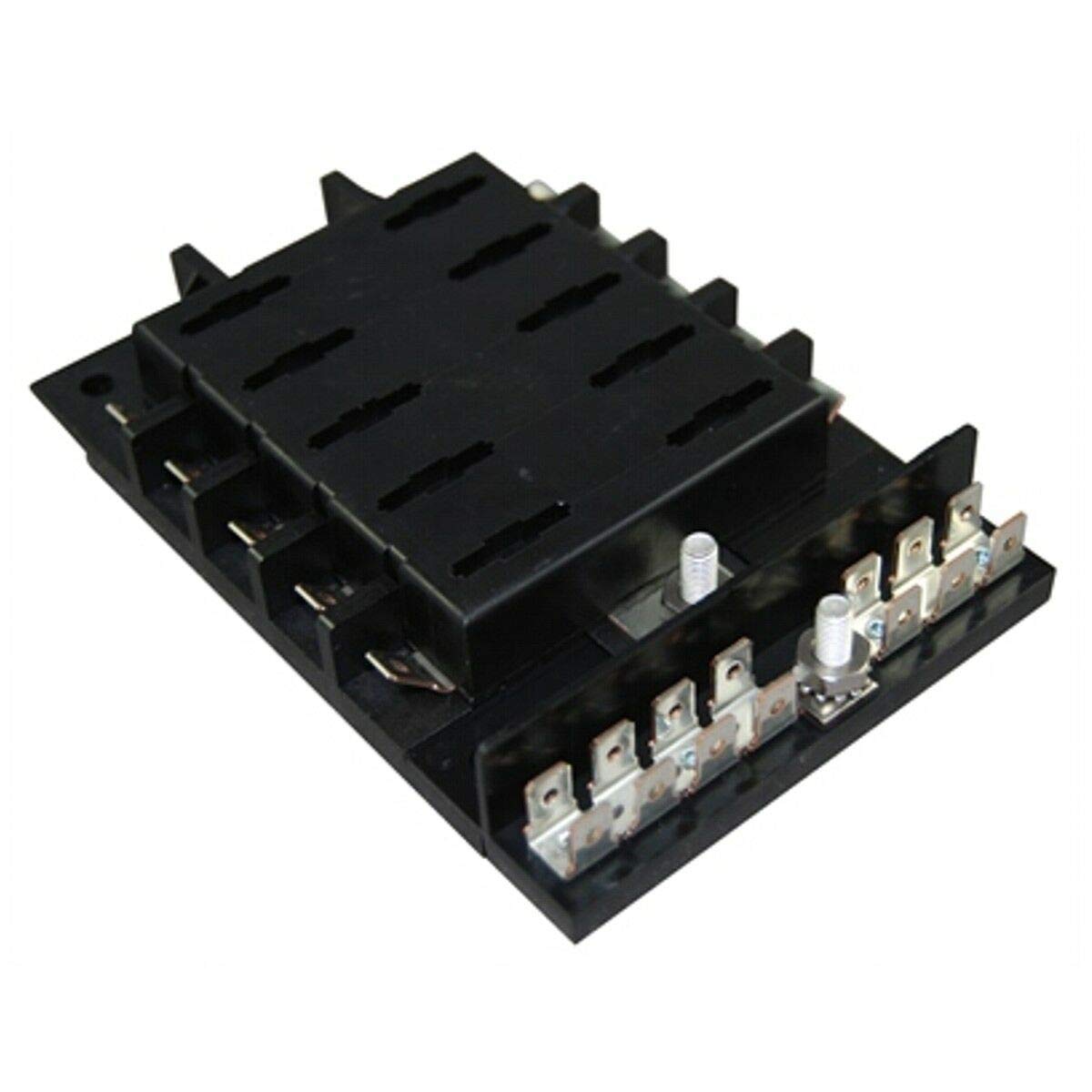 MAREEYA SHOP Marine Grade Fuse Block Panel for ATO/ATC Style Fuses Boat 10 Gang 30A @ 12V DC Perfect for Wiring Electronics, Navigation Lights, Horn, Bilge Pump, Stereo, and More