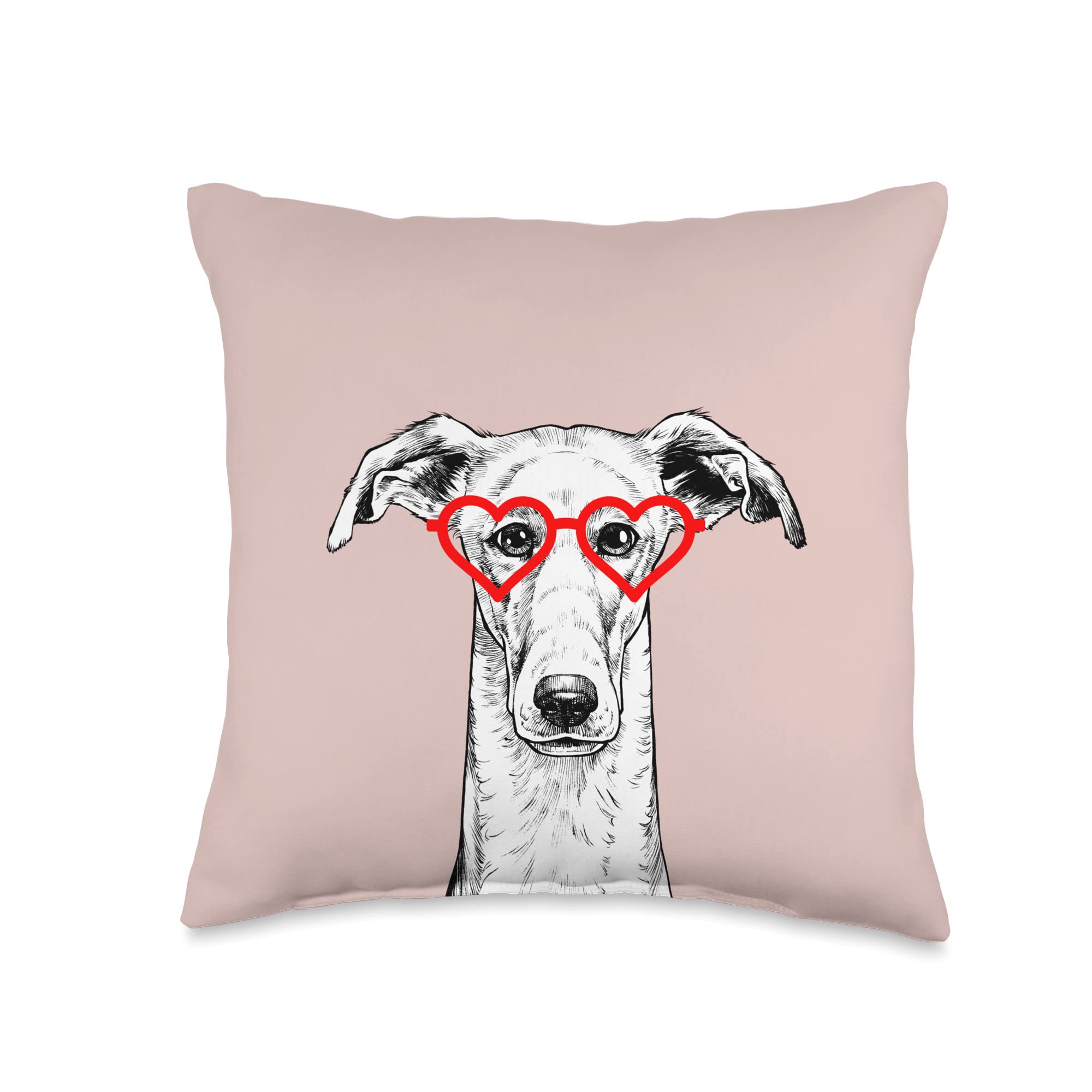 The Pawster Greyhound Valentines Day mom Dog Lover Throw Pillow, 16x16, Multicolor
