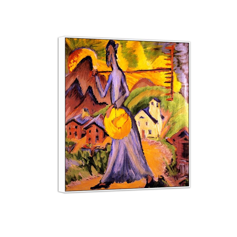 SDYSKKUG Famous Wall Art. Canvas Prints. Life.60x50cm White Frame