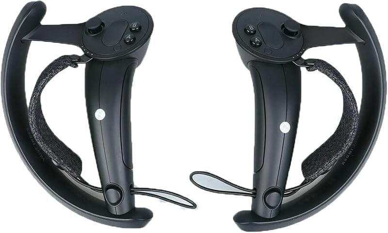 pjcmt Kit Completo De VR Auriculares, Controladores De Estaciones Base Mango para Juegos Steam VR Compatible con HTC Vive/Vive Pro para Nudillos De Índice De Válvulas(Un par De Controladores)