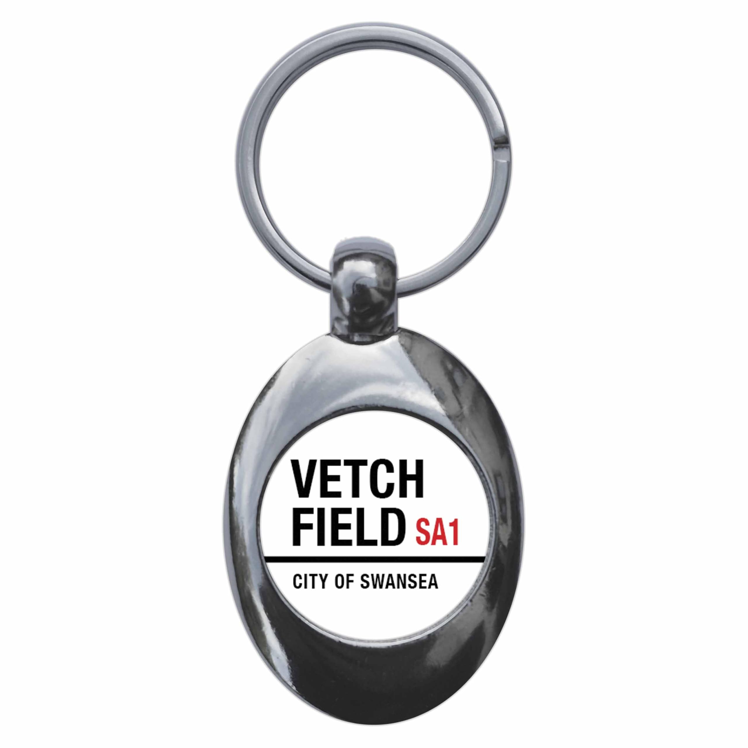 Ozorath Vetch Field City Of Swansea SA1 Road Sign Keyring Keychain Key Ring Chain With Trolley Coin