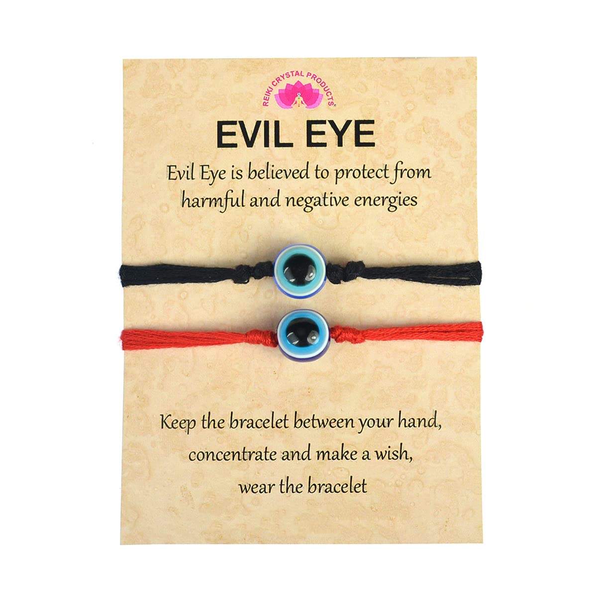 Reiki Crystal Products New Handmade Nazariya Evil Eye Bracelet Band for Unisex Keeps you safe and secure from Evil & Negative energies comes (Color : Red & Black) (B076YBGL97) Amazon Price History, Amazon Price Tracker