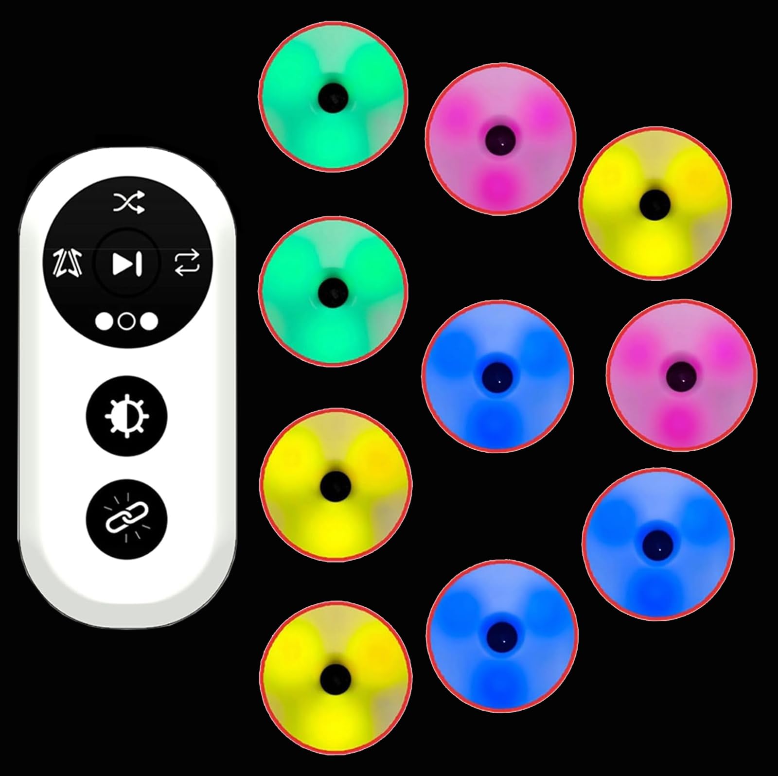 Kadxyan Light Agile Reaction Speed Training Kit, Reaction Training Improve Speed, Agility And Reaction Time, Multi-Mode Remote Control, For Coaches, Gyms (6/10 Lamp Optional)