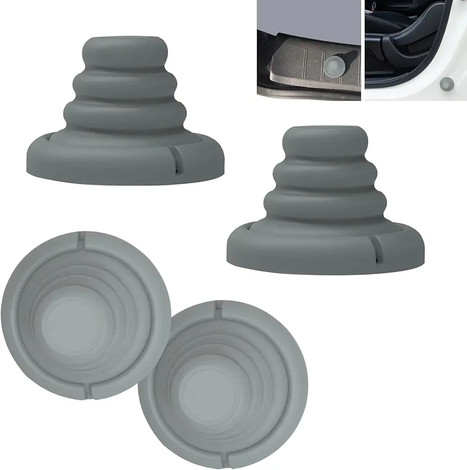 4 peças de almofadas de silicone para carro, amortecedor de airbag, amortecedor anticolisão para porta de carro, universal para carros e caminhões (cinza)