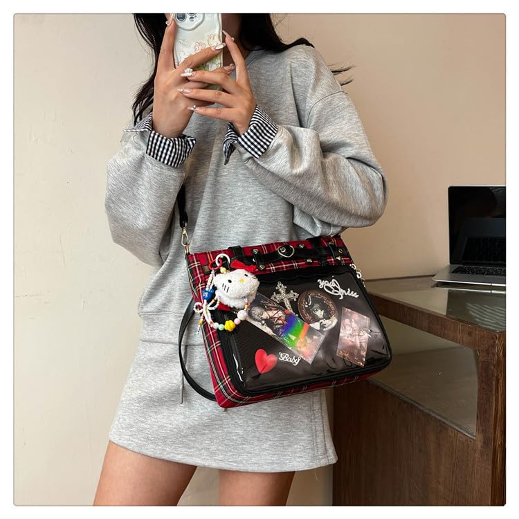 Anime Itabag Handbag for Women - y2k Pins Display Kawaii JK Lolita Tote Crossbody Bag Coquette Shoulder Bag Purse3