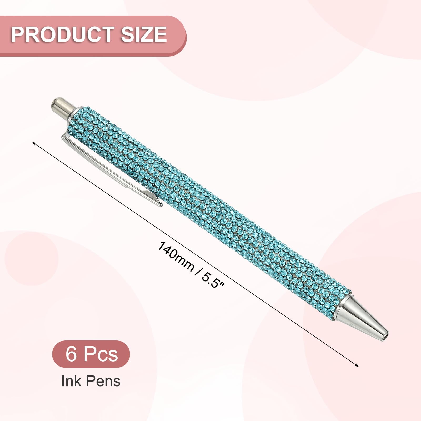 PATIKIL Rhinestone Metal Ballpoint Pen - Image 2