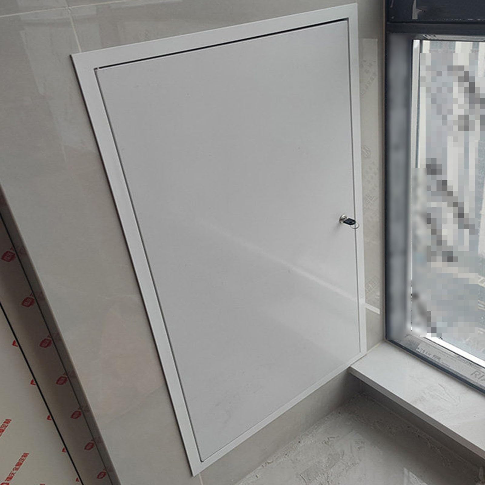 Porte de vide sanitaire avec serrure panneau accès aluminium 16x36