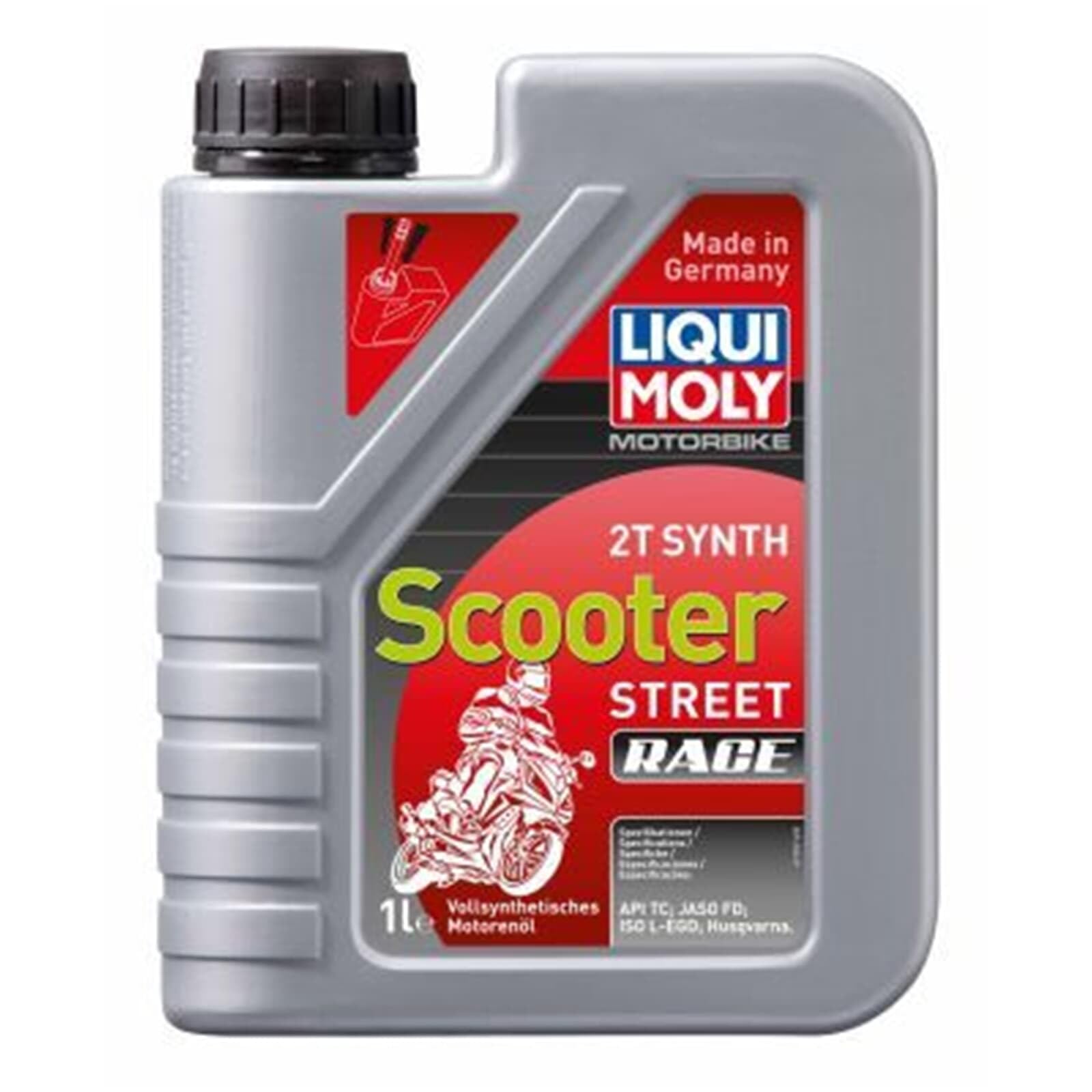 LIQUI MOLY Motorbike 2T Synth Scooter Race | 1 L | Motorrad 2-Takt-Öl | Art.-Nr.: 1053, farblos