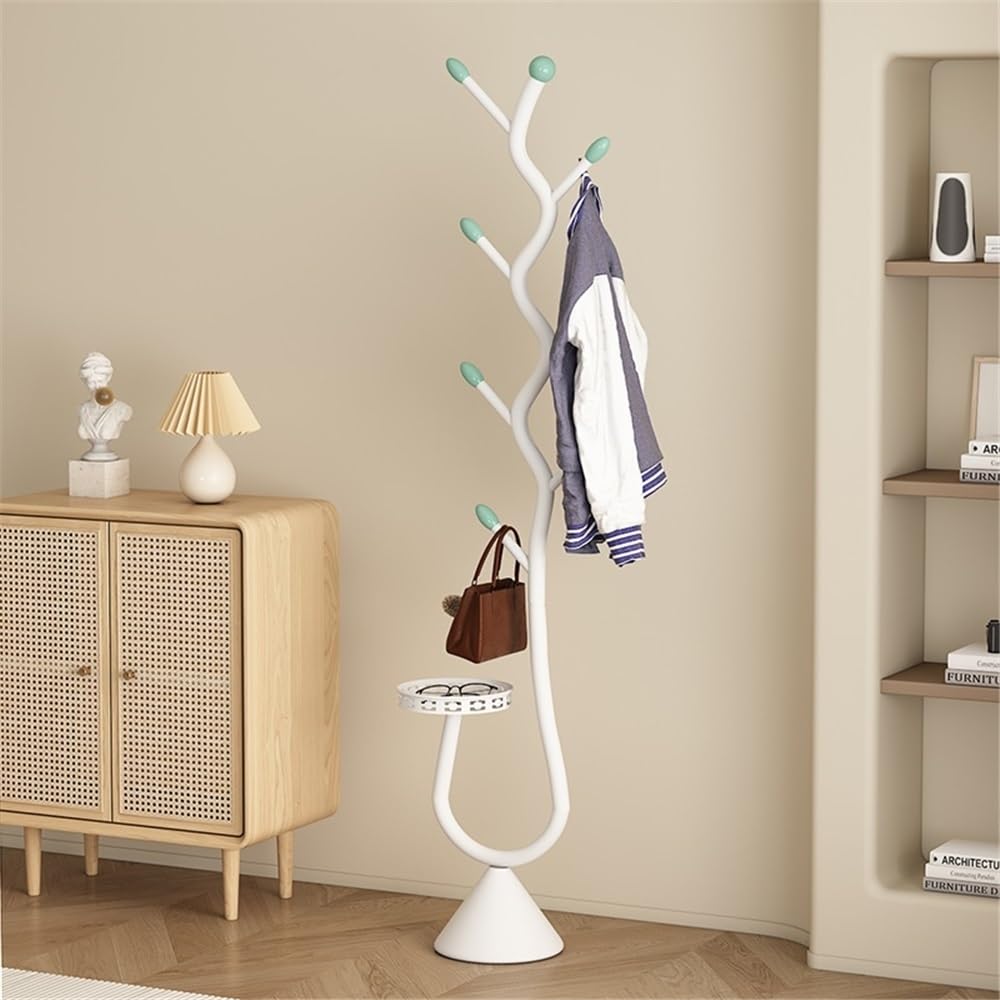 Garderobenständer freistehend Luxuriöse Garderobenständer, Bodenmöbel mit 6 Haken, Hutaufhänger for Eingangsbereich, Schlafzimmer, Flur, Büro Kleiderständer für den Eingangsbereich(Schwarz)