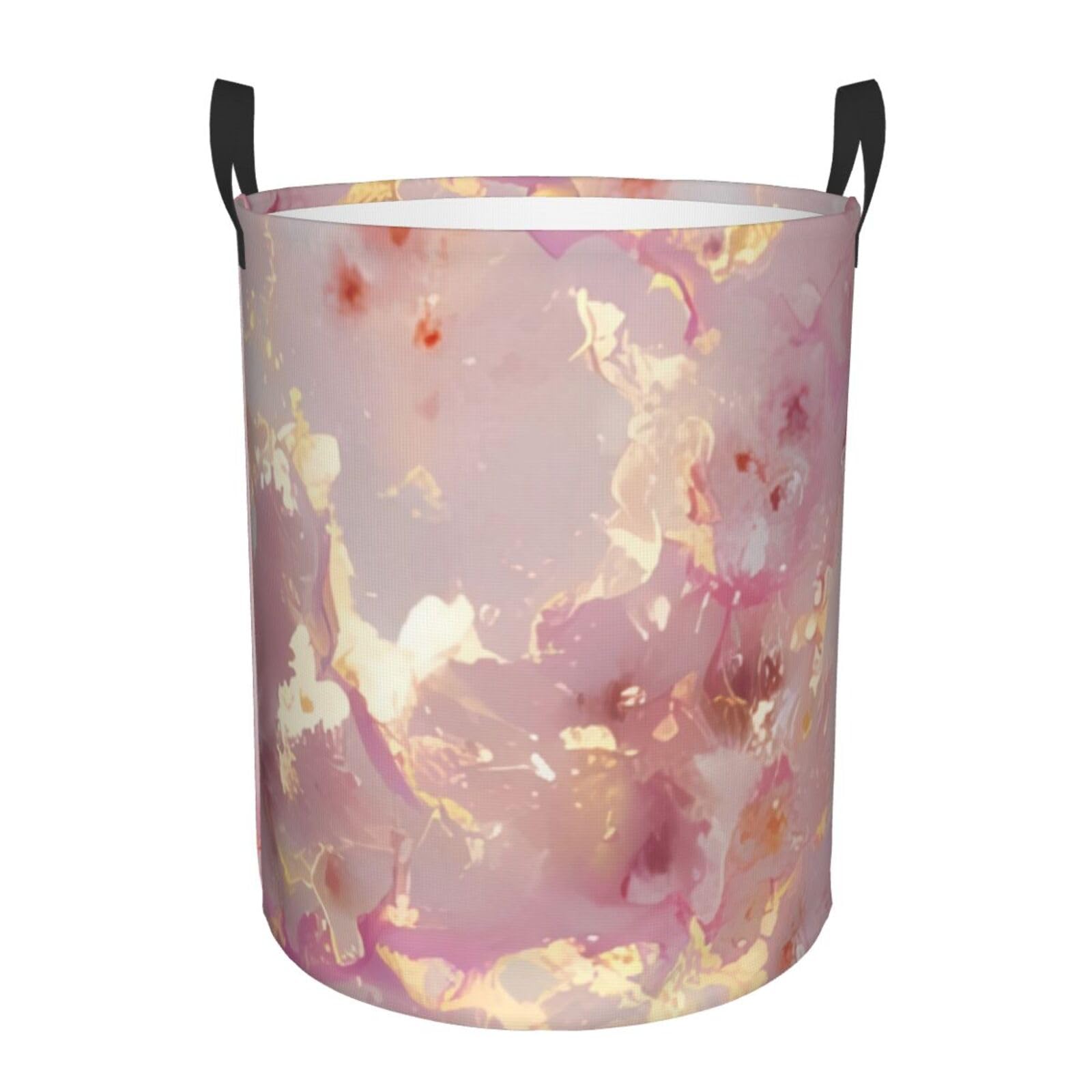 Grand panier à linge étanche et pliable à motif marbre pour linge sale