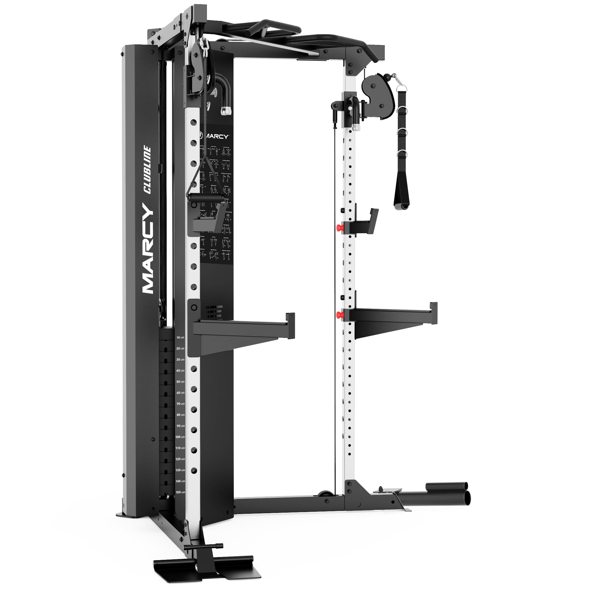Marcy Máquina Poleas SM-6500 Doble Torre 2x68kg Rack Home Gym | 34 Posiciones De Ajuste, Relación De Resistencia 2:1, Usuario Máximo 150 kg, Peso 273 kg