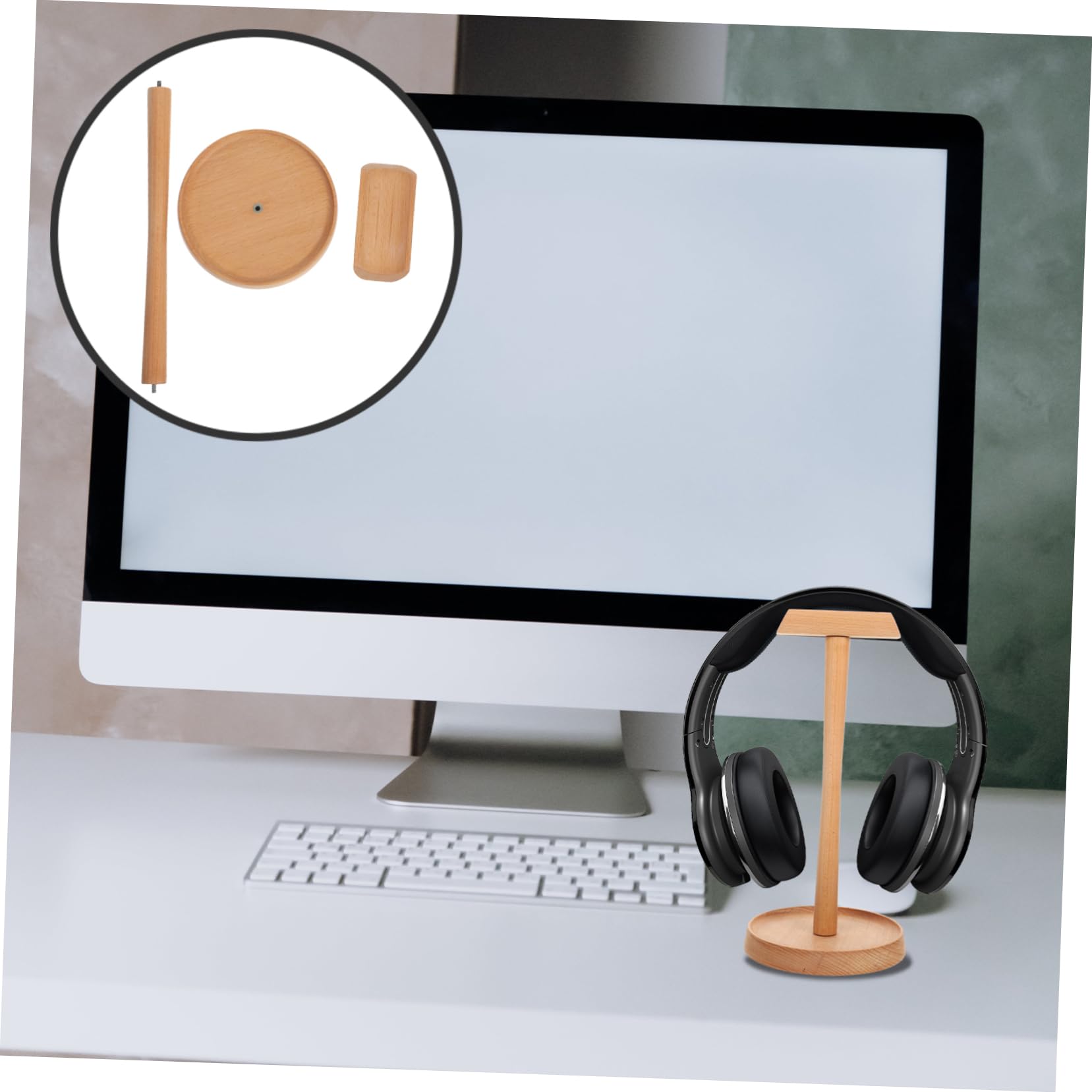 Supporto Per Cuffie Da Scrivania Massello Design Elegante e Funzionale Porta Cuffie Rimovibile Per Casa e Ufficio Accessorio Per Gamer e Appassionati Di Musica