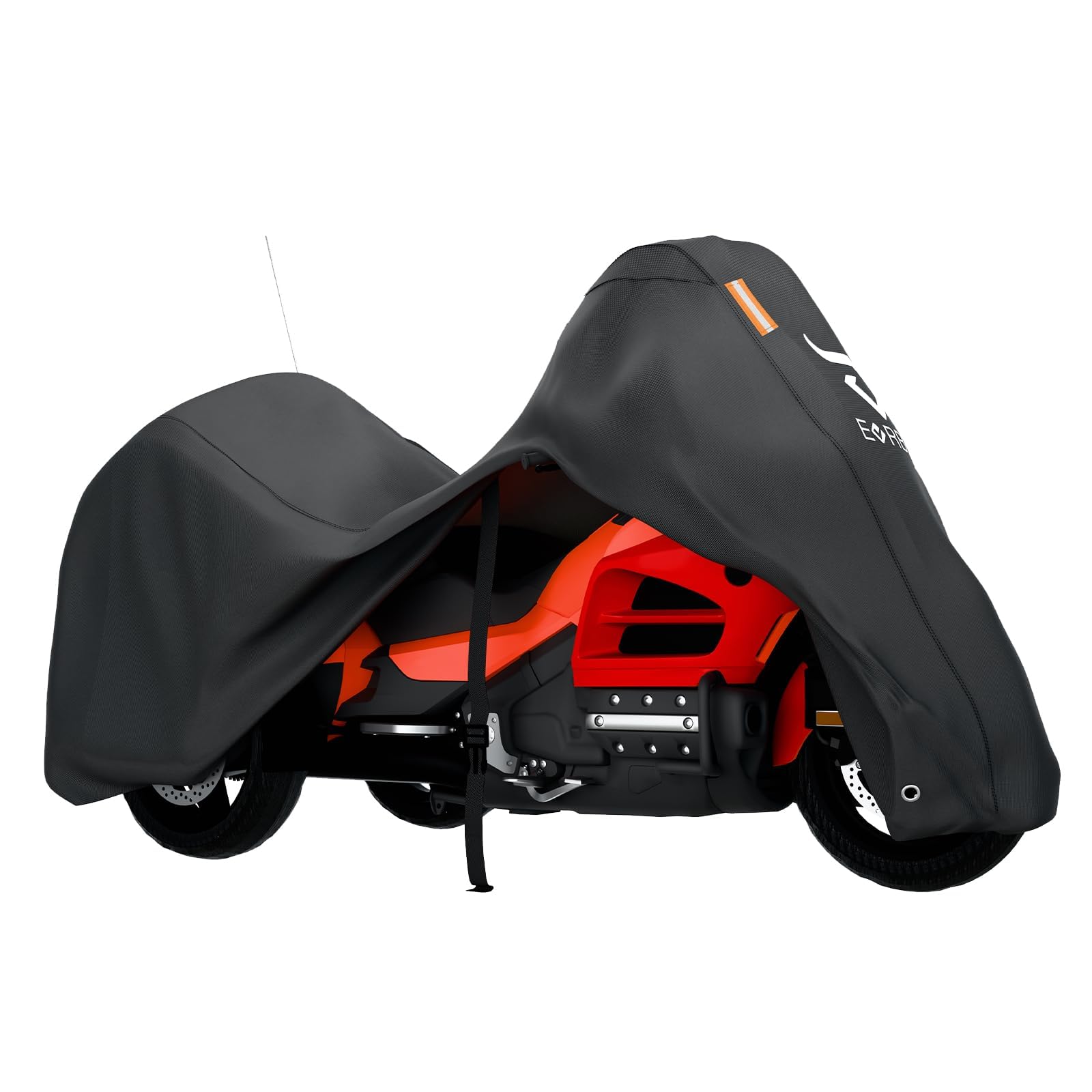 EVRBUL Funda impermeable para moto de triciclo de 3 ruedas con tiras reflectantes y asa resistente al viento, compatible con Harley Davidson CVO Tri Glide, Honda Gold Wing Trike, 274 x 149 x 149 cm
