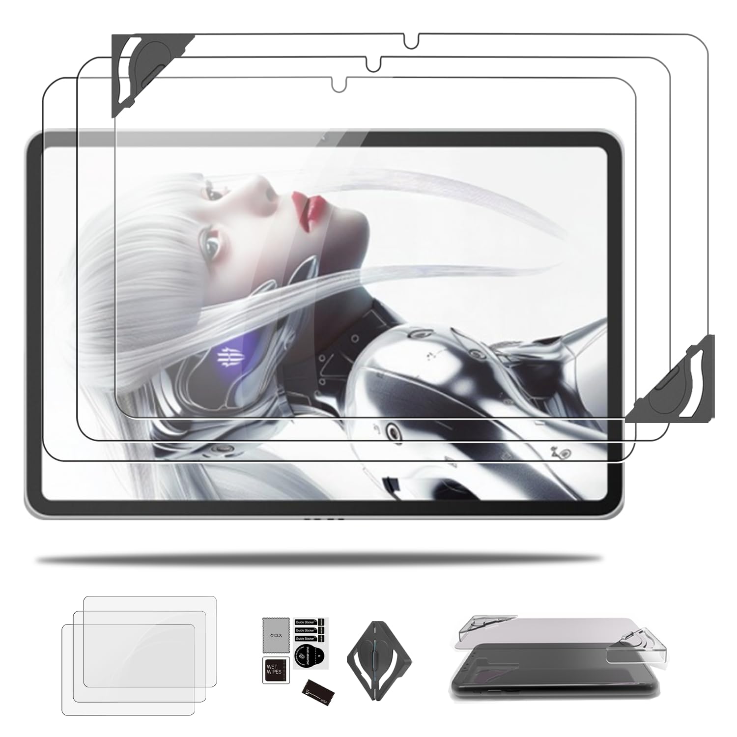 [3 Pack] Screen Protector for REDMAGIC Nova Gaming Tablet 10.9 Inch, Tempered Glass Film Guard, Hd Tempered Glass,9h Hardness,Scratch,Anti-Fingerprin for Red Magic Nova Protector