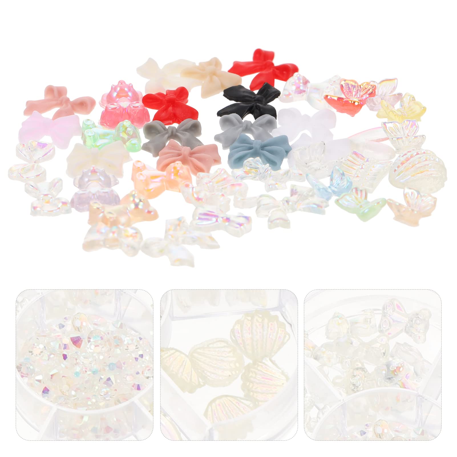 3 Set Decorazioni Per Unghie Charm Per Manicure Ciondoli Per Unghie Accessori Nail Art Unici Per Speciali 2 Scatole*3