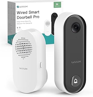 WUUK Wired Doorbell Camera, A Smart Doorbell That Knows You, On-device AI Facial Recognition, Personalized Greeting, No Subscription, Record 24/7, Human & Motion Detection, Local SD Card (Not Include)