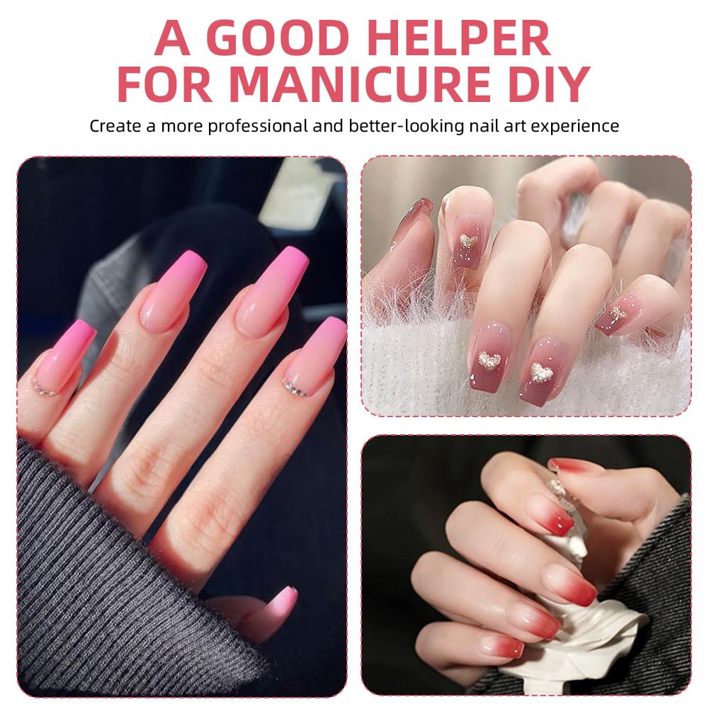 LOPHE Esponja para Uñas, 100 Pcs Esponjas Pincel Uñas, Juego de Herramientas de Sponge con Pinza para Decoración de Uñas, Cabezal de Esponja Reemplazable, Arte de Uñas con Degradado DIY (Blanco)